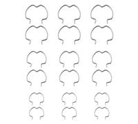 18uds 800-801 Clips de Conector Rápido, 6-0,95cm 6-1,27cm 6-1,59cm Clips de Línea de Transmisión Metal Transmission Line Clips 3 Tamaños Clips de Línea de Enfriador de Transmisión