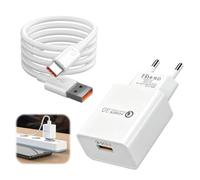 18W Cargador de Pared Súper Rápido 3.0 para P40 P30 P20 Pro 3A Cargador | 18W 3A Cargador de Pared Súper Rápido 3.0 con 2M Cable USB C para Honor V30 Pro V10 Nova 5T/9 QC 3.0 Enchufe Rapida Cargador
