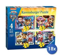 18x Puzzle Ravensburger 03099 PAW PATROL 4 En Una Caja MISTO TIPOLOGIA