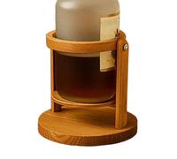 18x18x20cm Wine Stand | Wooden 180° Swivel Whiskey Bottle Stand, Decorative Wine Pouring Holder for Cocktail Whiskey Home Party Bar Wedding Gathering Restaurant Office Hotel