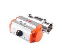 19-108mm Pipe 1.5" 2" -4" Tri Clamp 304 316L Stainless Steel Sanitary Ball Valve With Pneumatic actuator Homebrew(57 AT63,304_TRI CLAMP)