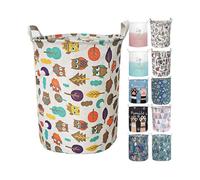 19.7 Waterproof Foldable Laundry Hamper, Dirty Clothes Laundry Basket, Linen Bin Storage Organizer for Toy Collection (Owl)