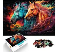 19.7" x 29.5" Rompecabezas de 1000 piezas para adultos, cielo estrellado, caballo de fuego, juego estimulante, regalo, Ayuda al cerebro a ejercitar juguetes adictivos para cultivar la paciencia.