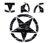 19.7in Car Body Sticker Black Star Decoración para para F150 para Wrangler Rubicon JK CJ TJ YJ Car Body Sticker Car Graphic Stickers Son Fáciles de Usar