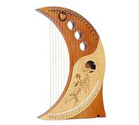 19 Cuerdas De Nylon Rodilla Arpa, 15. 7in/ 4 0cm Cuerpo De Madera Alta Y Sólida, Regalo De Vacaciones For Niños For Niños For Niños, Adorno De Decoración, Con Llave De Sintonización, Mejor Regalo