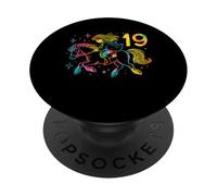 19 Cumpleaños Jinete de Caballos Amante del Caballo 19 Años PopSockets PopGrip Adhesivo