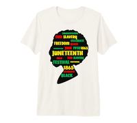 19 de Junio de 1865 Black Freedom Melanin Girl Power Magic Women Camiseta Premium