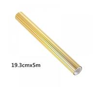 19. Foil reactivo de tóner de 3 cm x 5m para la Impresora láser y el laminador Compatible con Transferencia de Calor holográfica Papel de Aluminio de DIY de Bricolaje 2022(Laser Golden)