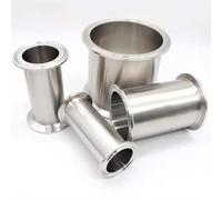 19 mm-102 mm 3/4” 1” 1-1/2” 2” 2-1/2” 3” Tubo de carrete tipo triple abrazadera sanitaria con abrazadera de virola SS304 Tubo de 100 mm 200 mm 500 mm de longitud(63mm x Ferrule 77.5)