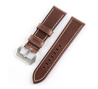 19 mm / 20 mm / 21mm / 22 mm Real Horween Holwin Wamwin Cuerda de cuero Horse retro Vintage Hombre estilo estilo Hecho a mano Aceite Cera Ajuste for GS Oris(Brown,22mm)