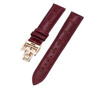 19 mm 20 mm 22 mm Bandas de reloj de cuero de vaca de doble cara para la correa de reloj Vacheron VC Constantin para hombres y mujeres Pulseras de cuero de vaca (color: plata marrón claro, tamaño: 19