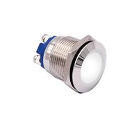 19 mm Metal Indicador Light Red Green Blue Yellow White LED 12 V 24 V 220 V Cromo Señal 1 Pcs(A,110-220 V)