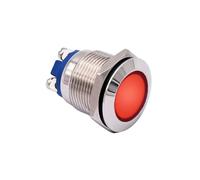 19 mm metal indicador Light rojo verde azul amarillo blanco LED 12 V 24 V 220 V cromo señal 1 unidad (8,110-220 V)