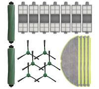 (19 Piezas) 205 DustCompactor Vac Piezas de Repuesto para iRobot 205 DustCompactor Vac Robot Aspiradora, 2 Cepillos Giratorios, 4 Almohadillas de Fregado, 6 Cepillos Laterales, 7 Filtros HEPA