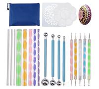 19 Piezas Herramientas de Pintura de Mandala, Puntillismo Mandala Kit Puntillismo, Kit Herramienta Pintura para Mandalas, MandalasRock Dotting Tools para DIY Drawing, Arcilla Polimérica, Manualidades