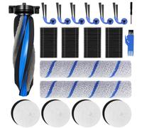 19 piezas Kit de accesorios para ECOVACS DEEBOT X12S / X12 OMNICYCLONE | Pieza de repuesto con 1 Cepillo de rodillo 2 Fregona de rodillo 6 Cepillo lateral 4 Filtro HEPA 4 Filtro de esponja