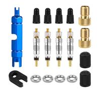 19 Piezas Núcleo Válvula Bicicleta, Adaptador Válvula Bicicleta, Convertidor de Adaptador de Válvula, para Repuesto reparación de Bicicletas, Bicicleta Montaña Carretera