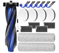 19 unidades. Accesorios para robot aspirador ECOVACS X12 OMNICYCLONE, 1 cepillo principal, 2 rodillos de limpieza, 4 filtros de algodón, 6 cepillos laterales, 4 filtros, 1 cepillo de limpieza, 1