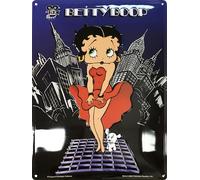 19002RA BETTY BOOP en vestido Marilyn en Nueva York USA Placa de metal decorativa retro vintage Formato 30 x 40 cm con 4 perforaciones de 5 mm para montaje en pared - Dibujos animados estadounidenses
