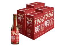 1906 Red Vintage - Cerveza Lager Extra, Pack de 24 Botellas x 33 cl, Sabor Amargo y Ligeramente Picante, Galardonada Internacionalmente, 8% Volumen de Alcohol