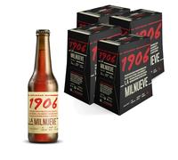 1906 Reserva Especial - Cerveza Lager Extra, Pack de 24 Botellas x 33 cl, Sabor Amargo y Aroma Tostado, Galardonada Internacionalmente, 6,5% Volumen de Alcohol