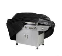 190T Oxford - Funda para parrilla de barbacoa, impermeable, a prueba de polvo, para jardín, patio, barbacoa, protector de estufa, resistente a la lluvia y la nieve, funda cuadrada para patio, negro