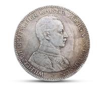 1914 Moneda Alemania Antigua, colección de Monedas Antiguas, Monedas Europeas para coleccionistas Raras, Moneda de Plata Conmemorativa Marca Alemana del Imperio alemán