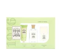 1916 - Limón & Tonka, Agua de Colonia, Estuche de Regalo Mujer y Hombre, Colonia 100 ml + 30 ml + Gel de Baño 75 ml, Perfume Unisex, Fragancia Fresca, Cítrica y Delicada, Aroma de Larga Duración