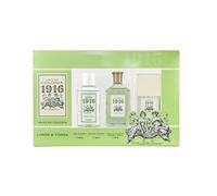 1916 - Limón & Tonka Estuche de Regalo Mujer y Hombre, Agua de Colonia, Colonia 100 ml + 30 ml + Gel de Baño 100 ml, Perfume Unisex, Fragancia Fresca, Cítrica y Delicada, Aroma de Larga Duración