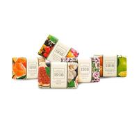 1916 - Pack Jabones 5 x 200 gr, Mandarina, Grosella, Pomelo, Gardenia y Verbena, Jabón Natural, Jabón en Pastilla, Método Tradicional, de Manos y Facial, Flor y Fruta Mediterránea, Fragancia Deliciosa