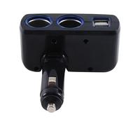 -1918 Lighter One Point Two Points Appliance Dual USB Car Charger Multifuncional Car Charger,Negro