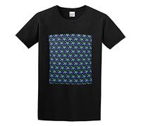 1920S Art Deco Style Fan Pattern In Peacock Colors O-Neck 100% Cotton Short Sleeve Unisex T-Shirt M