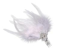 1920s Headpiece for Women - Feathered Flapper Hair Accessory | Vintage Headdress with Rhinestones, Elegant Costume Piece for Weddings Theater Dance Photography Burlesque New Year’s Eve Gala