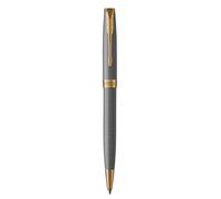 Parker Sonnet bolígrafo | plata grabada con adorno bañado en oro | punta media | en estuche de regalo