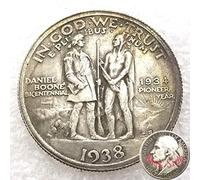 1938-S USA - Moneda antigua tallada de medio dólar - Monedas antiguas raras - Moneda conmemorativa de la Libertad moneda de níquel de Estados Unidos