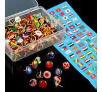 194 chinchetas Creativas con Bandera Nacional, Tachuelas para el Pulgar, Mapa del país, chinchetas Decorativas para tablón de anuncios, tablón, Mapa, Oficina