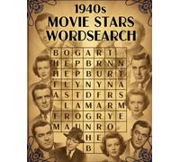 1940s movie stars wordsearch: Classic Hollywood Word Search Puzzle Book for Old Movie Fans