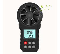 (1941) Anemómetro digital portátil MT62 negro. Puede medir la velocidad del viento y la temperatura.