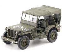 1941 Jeep Willys 1-4 Ton Army Truck Cerrado Verde Caqui 1:18 Welly 18055H
