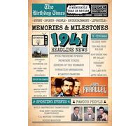 1941 The Birthday Times: Memories, Milestones, and a Memorable Year in Review: Relive 1941 Through Sports, People, Lifestyle and Entertainment. The Perfect Birthday Gift for Someone Special