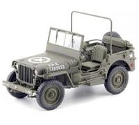 1942 Jeep Willys 1-4 Ton Army Truck Abierto Verde Caqui 1:18 Welly 18055