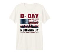 1944 Día D 2024 Operación Overlord 80 Aniversario Normandía Camiseta Premium