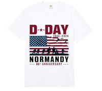 1944 Día D 2024 Operación Overlord 80 Aniversario Normandía Comfort Colors Adult Heavyweight T-Shirt