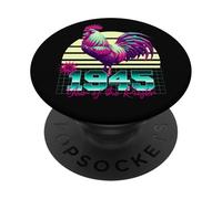 1945 Año del Gallo 80 Retro Vaporwave Zodiaco chino PopSockets PopGrip Adhesivo