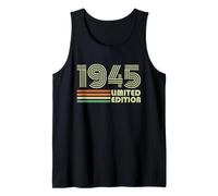 1945 Vintage Retro Regalo Cumpleaños 80 Años Hombres Mujeres Camiseta sin Mangas