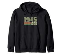1945 Vintage Retro Regalo Cumpleaños 80 Años Hombres Mujeres Sudadera con Capucha