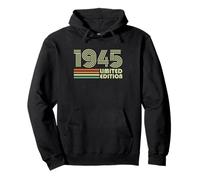 1945 Vintage Retro Regalo Cumpleaños 80 Años Hombres Mujeres Sudadera con Capucha