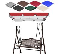 195×125cm Toldo Balancin Jardin Impermeable de 2/3 Plazas, Cubierta de Parasol de Oxford 210D, Tela de Recambio para Columpio de Porche Canopy(Red,164x114x15cm/64.6x44x6in)