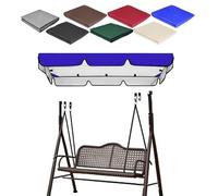 195×125cm Toldo Balancin Jardin Impermeable de 2/3 Plazas, Cubierta de Parasol de Oxford 210D, Tela de Recambio para Columpio de Porche Canopy(Blue,190x120x15cm/75x47x6in)