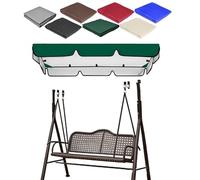 195×125cm Toldo Balancin Jardin Impermeable de 2/3 Plazas, Cubierta de Parasol de Oxford 210D, Tela de Recambio para Columpio de Porche Canopy(Green,190x132x15cm/74.8x52x6in)